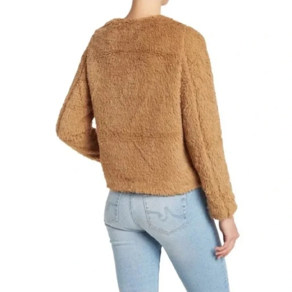 Vero Moda Cozy Amanda Short Teddy Jacket Brown Faux Shearling Women’s, Sz Medium
